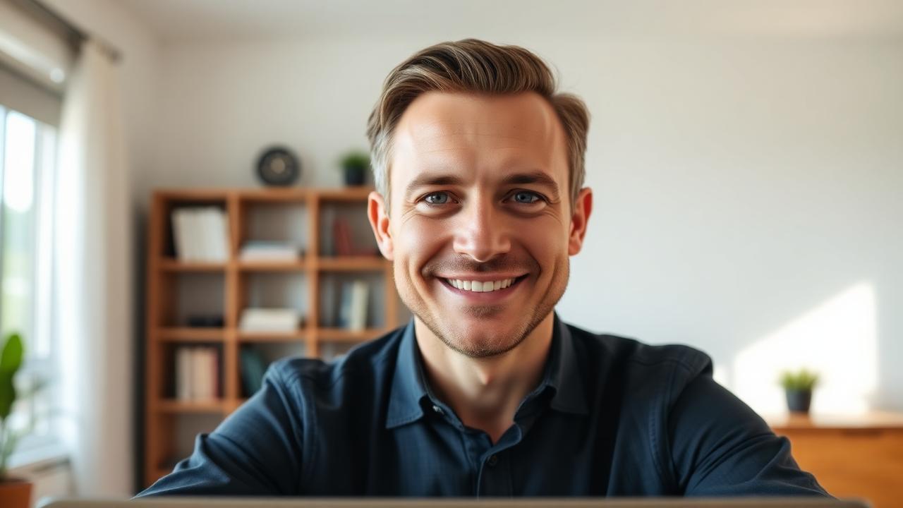 Self-presentation webcam preview